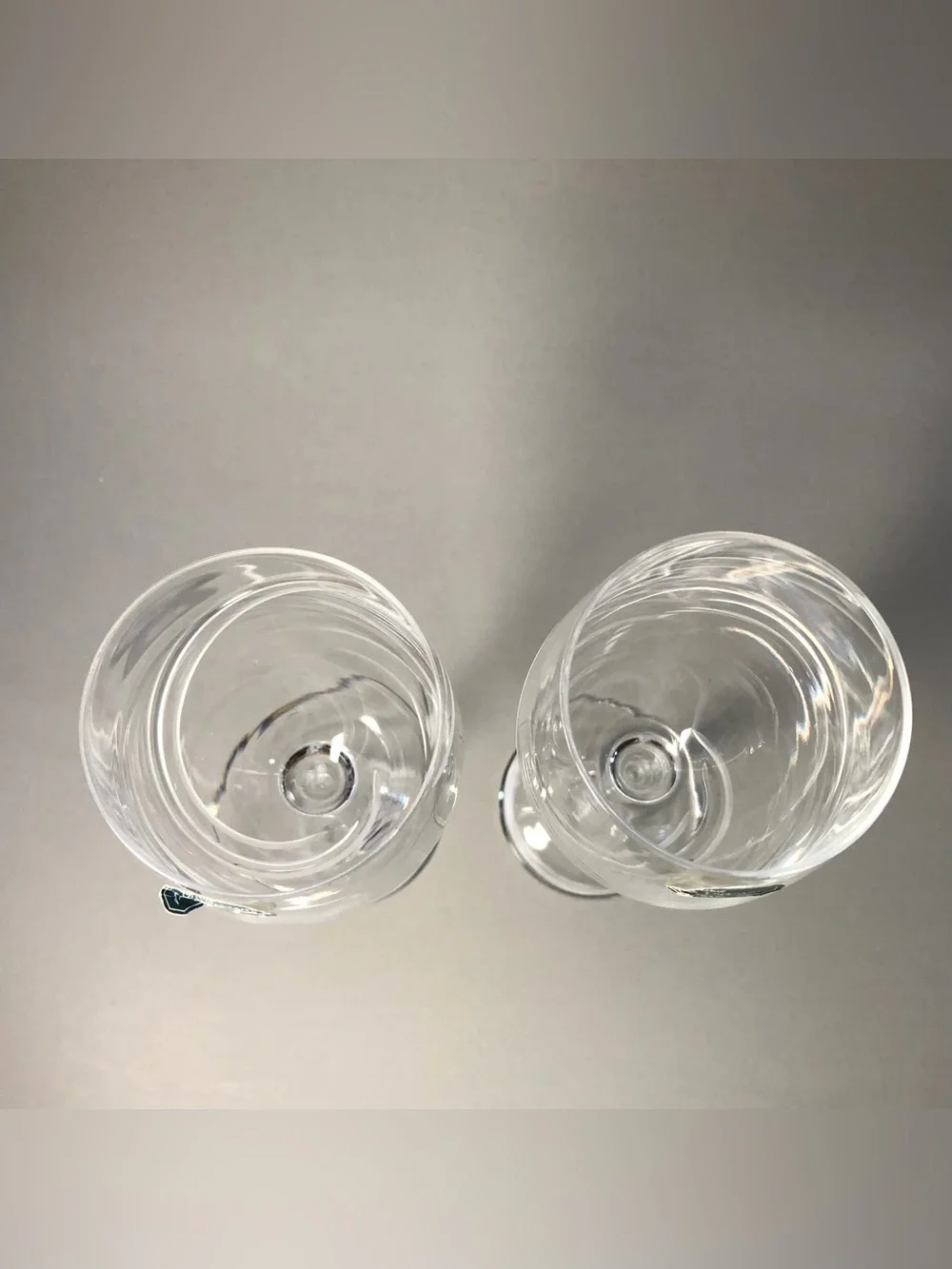 Cristal D’Arques - Durand Farandole Water Goblet, Swirl Design Set of 2